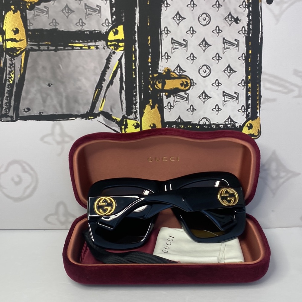 New🔥🔥Gucci Women's Fashion GG0498S GG/0498/S Square Sunglasses - Picture 12 of 12
